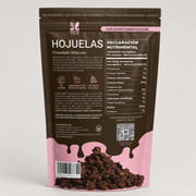 Vista posterior texturizada de Hojuelas — Chocolate Obscuro (200 g)